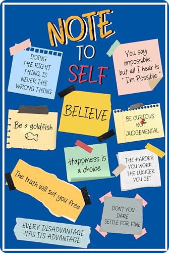 flinelife Believe Sign 12x8 Note to Self Sign Believe Motivational Metal Sign Poster Wall Art Decor - Perfect for Fans
