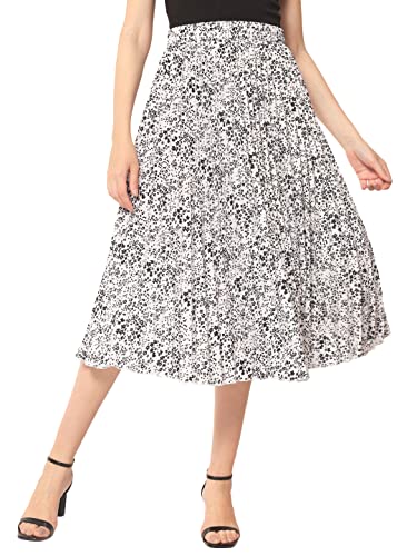 Image of OTABU Girl's|Women's Classic Stretchy All Time Trendy Printed Pleated Skirt|Western Skirt |midi Skirt| plited Lehenga Wedding Ghaghra