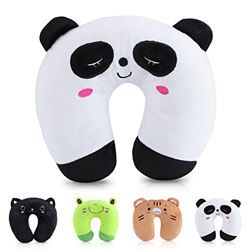 Yosoo Animaux Oreillers de Voyage Coussin Repose de Cou en Forme U Oreiller de Sommeil Coussin de Relaxation pour Siège Voiture TGV (Panda)