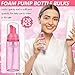 Dandat 120 Pcs 2 oz Plastic Foam Soap Dispensers Bulk Refillable Foaming Pump Bottle Empty Mini Shampoo Lash Cleaning Bottles for Travel Cosmetics Hand Soap(Pink)