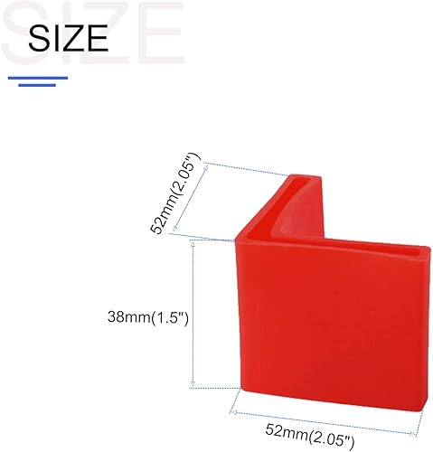 Miniatura 7 de METALLIXITY Almohadillas angulares de hierro para muebles (1.57 pulgadas), 8 unidades, cubiertas de plástico en forma de L para pies de muebles,