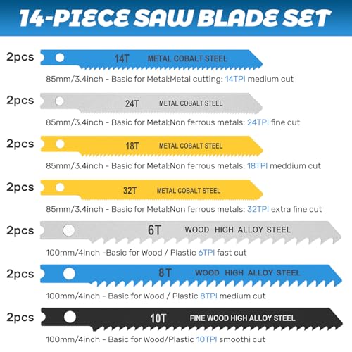 OLLBIT 14-Piece U-Shank Set