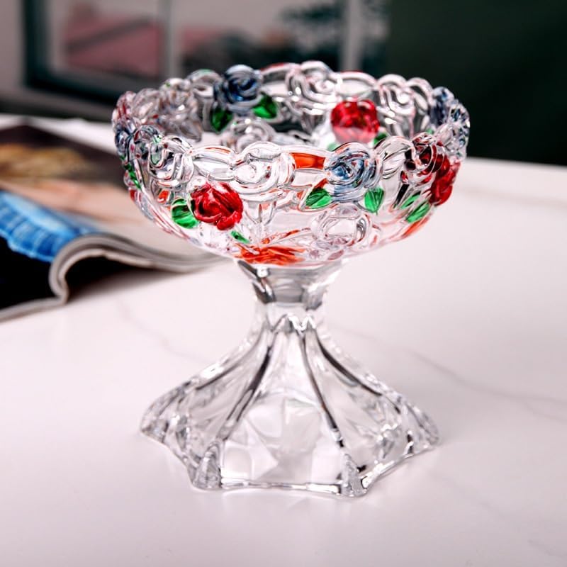 Crystal Rose Fruit Platter Family Dried Bowl Creativity Salad
