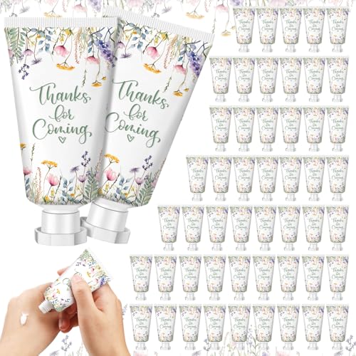 Image of 50 Pcs 1 Oz / 30 ml Wildflower Hand Cream Bulk Travel Size Baby Shower Lotion Thanks Hand Cream Gifts Baby Shower Favors for Guests Wildflower Gift Bulk Travel Size Lotion Set for Guest