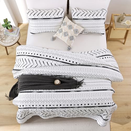 Janzaa DYUSHF09 Boho Bedding Bedspreads Queen Size,3 Pcs Bohemian Quilt Set thumb #2
