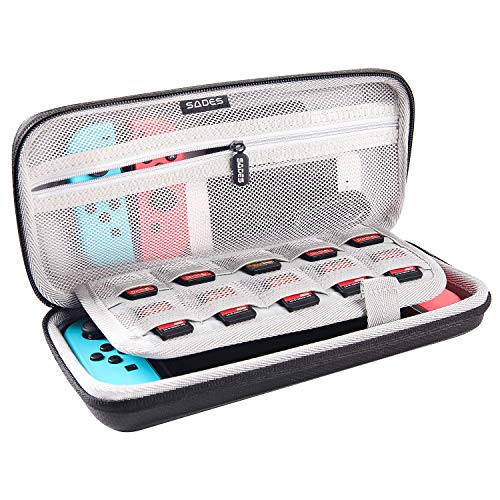 Preisvergleich Produktbild SADES Nintendo Switch Tasche Pro Controller Case Wasserdichte Harte Reisetasche Switch Hülle Tasche für Nintendo Switch Zubehör und Konsole - Schwarz
