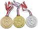 Produktbild Medaillen 5x Packungen Schulpreis Sporttag Olympia Gold Silber Bronze Gewinner Aus Kunststoff