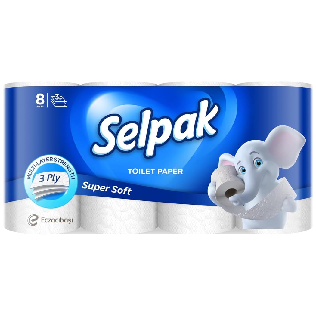 Selpak 3 Ply Toilet Paper 8 Rolls 140 Sheets