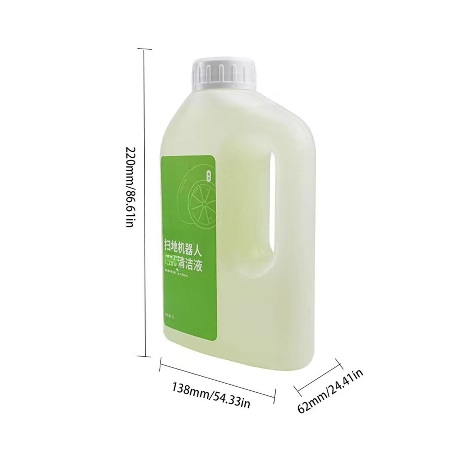 Solución de limpieza de pisos。 Compatible para ECOVACS N30/N30 PRO。 Accesorios para robots de barrido, 1L (33.8fl oz)(2 Package)