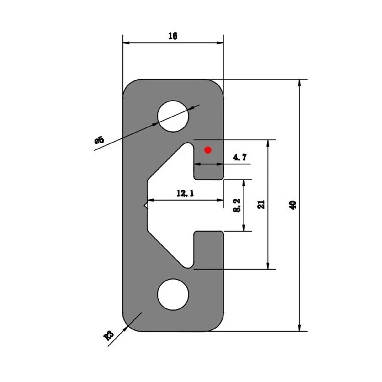 GTPBAO Guida lineare in alluminio anodizzato standard europeo da 16x40 mm, profilo 1640, lunghezza 1000 mm, for supporti for apparecchiature Binario estruso