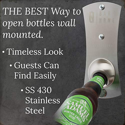 Bar None The Capstractor | Magnet Magnetic Fridge Bottle Opener Wall Mounted Bottle Opener Beer Opener Beer Bottle Opener Bottle Cap Opener Refrigerator Fridge Beer Bottles For Bartender Church Key #TOP5