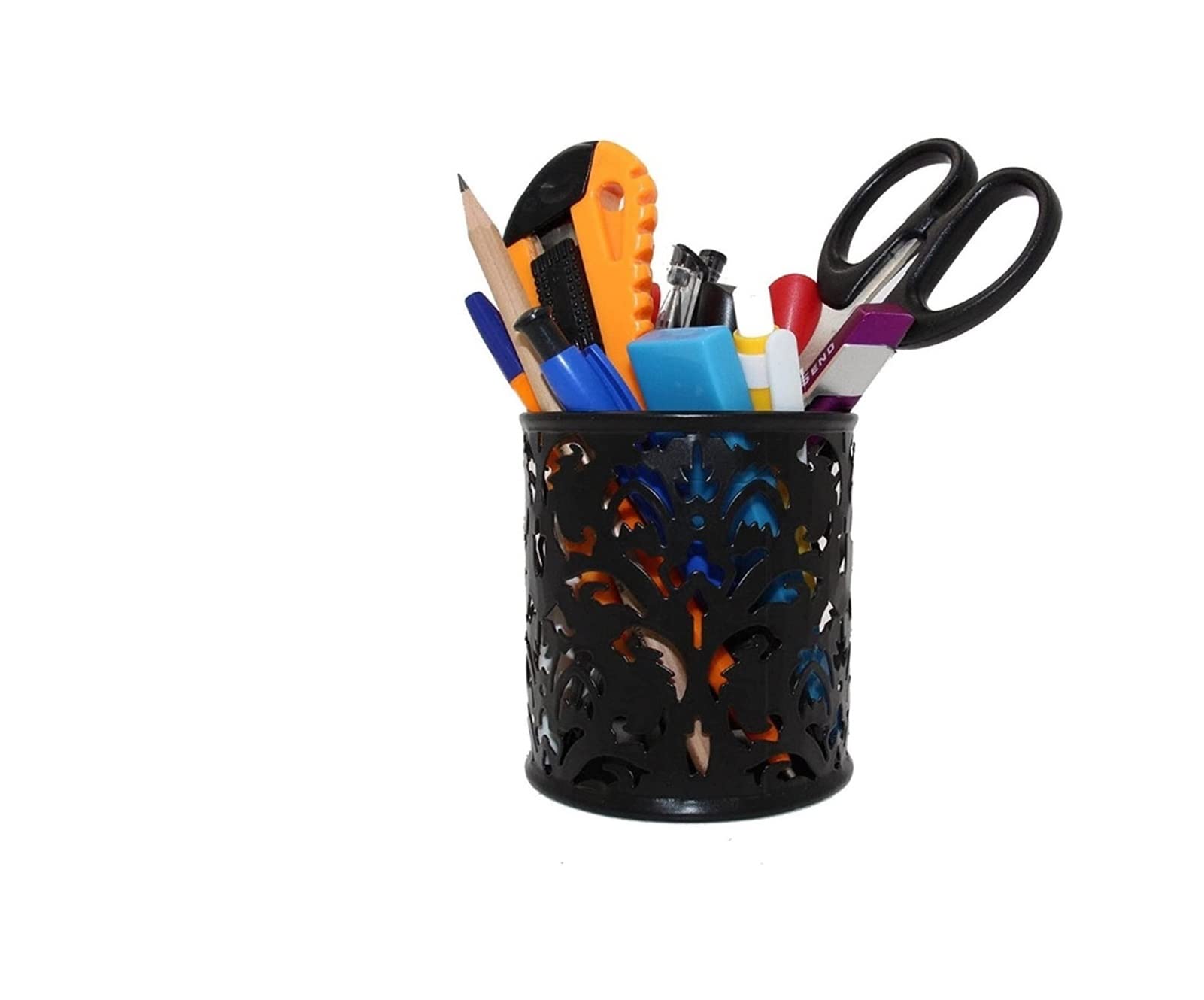 Stiftköcher 2 PCS3-1 / 4Inch Diax3-3 4inch Hochrund-Blumenstifthalter, schwarz Organizer(D-Pink)