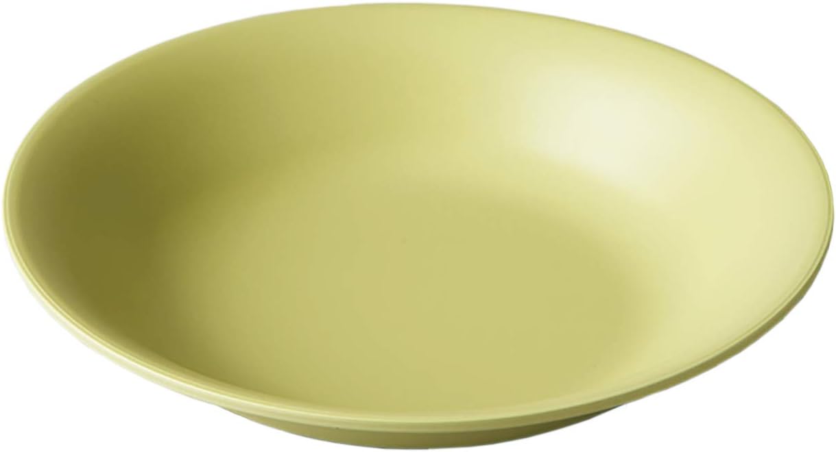Takenaka T-96377 Round Dish, L, Calm Dish, Microwave Safe, Green, Approx. φ8.4 x 1.6 inches (21.3 x 4 cm)