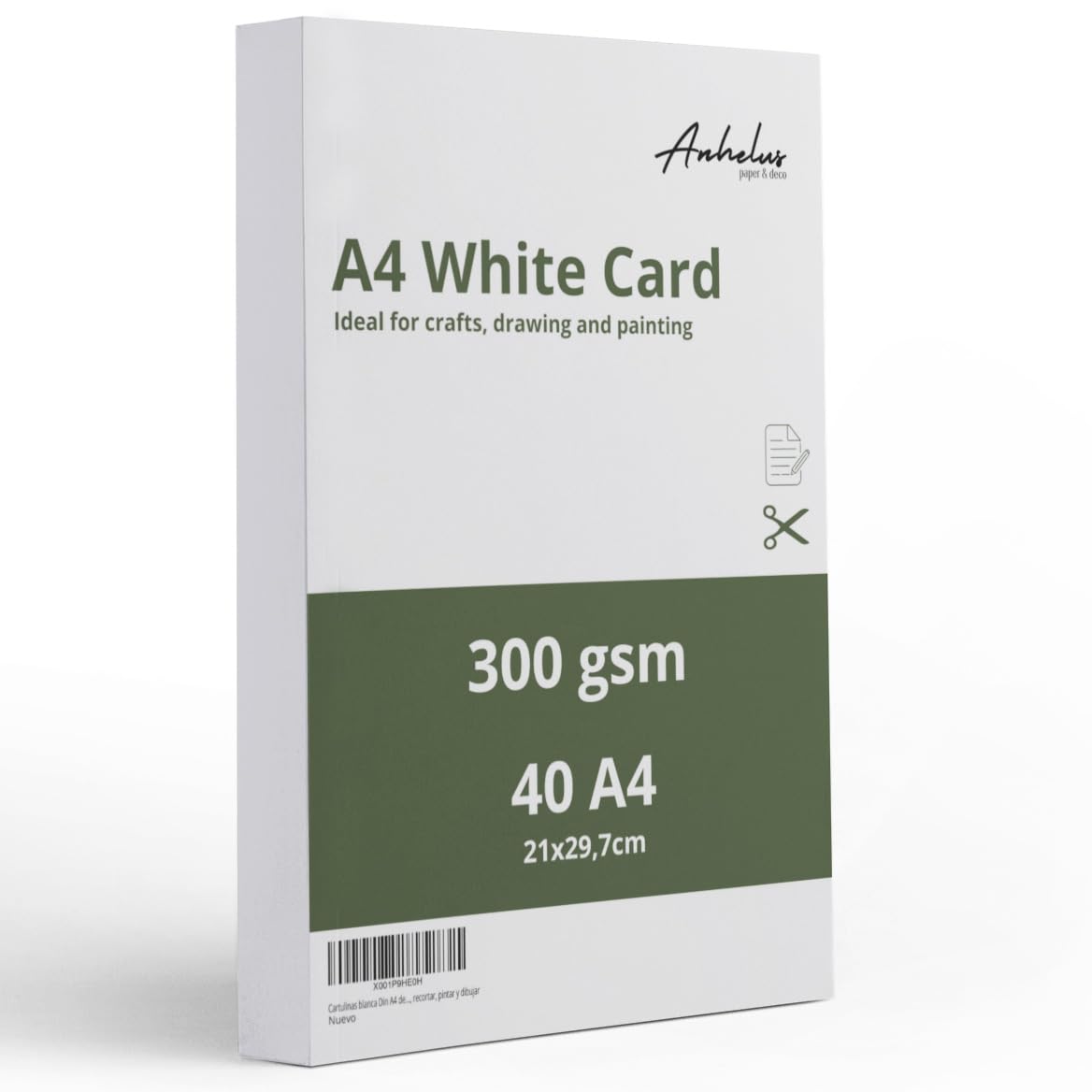 40 A4 White Cardstock 300 g/m² Thick | Pack of 40 Sheets 21 x 29.7 cm