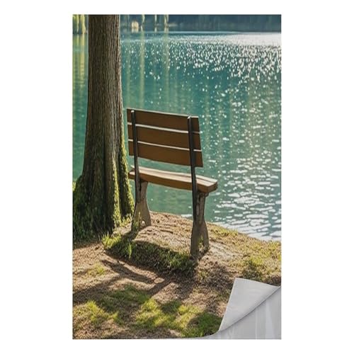 AQRJLPM Lake Bench Quick Dry Towel Cold Fabric Workout Sweat Towels Highly Absorbing Odor-Free Travel Towel for Hot Yoga Tennis Running Exercise Working Out Camping