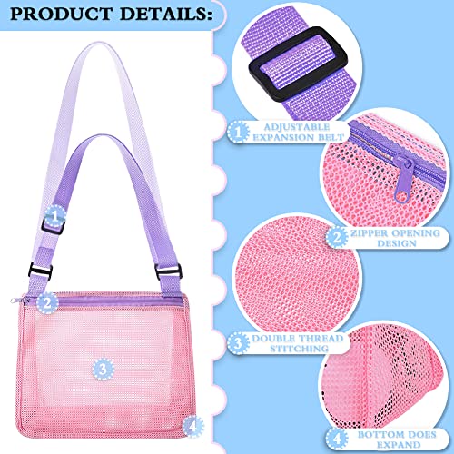 Plachiday Beach Mesh Shovel, Shark Tooth Sifter Dipper With Mesh Beach Bag For Shell Collecting, Kids Filter Sand Scooper For Picking Up Shells - Beach Toys For Kids(Red) #TOP3