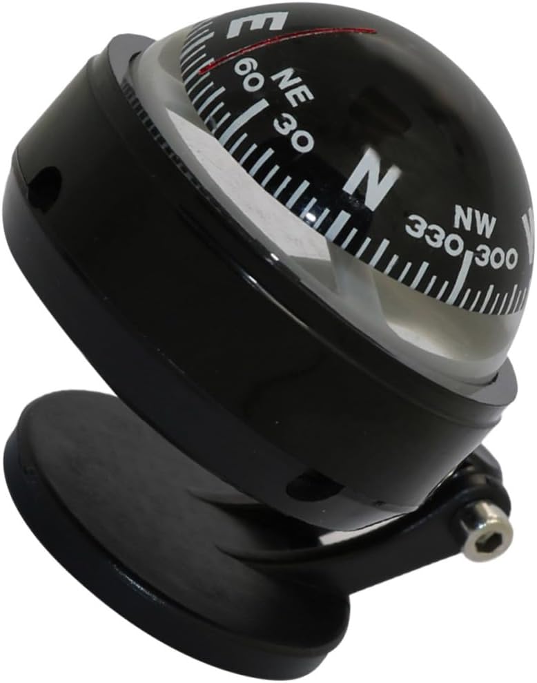 DOITOOL 2pcs Compass Declination Adjustment Car Dashboard Compass Hiking Guide Ball Direction Pointing for Outdoor Use