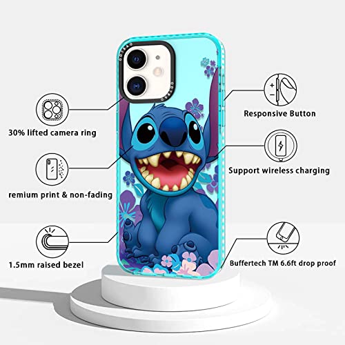 Ootbao Cute Case Compatible With Apple Iphone 11 6,1", Kawaii Stitch Cartoon Aesthetic Anime Phone Cover For Women Kids Boys Girls Cool Manga Pattern Silicone Protective Funda #TOP1