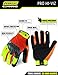 Ironclad Command Pro Work Gloves; Touch Screen Gloves Conductive Palm and Fingers, All-Purpose, Performance Fit, Machine Washable, Sized S, M, L, XL, XXL (1 Pair) (Large, Hi-Viz Yellow and Orange)