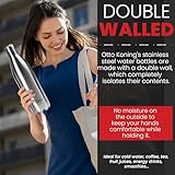 Water Bottle Otto Koning 1L - 1 Litre Stainless Steel Vacuum Insulated Flask - Keeps Cold 24h / Hot 12h - Large Leak Proof & BPA Free Metal Drinks Bottle for Gym, Hiking & Sports - Image 5