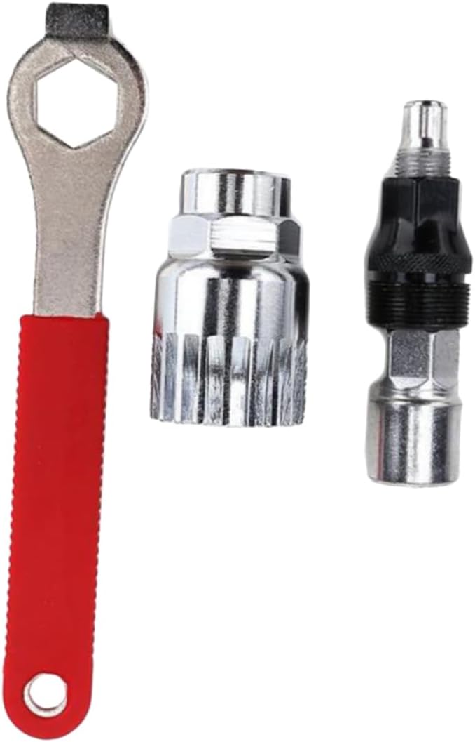 Milisten 1Set Multi Function Bike Repair Tool Durable Crank Puller Shaft Remover Easy to Use Mountain Bike Wrench with Removable Head Heavy Duty Construction