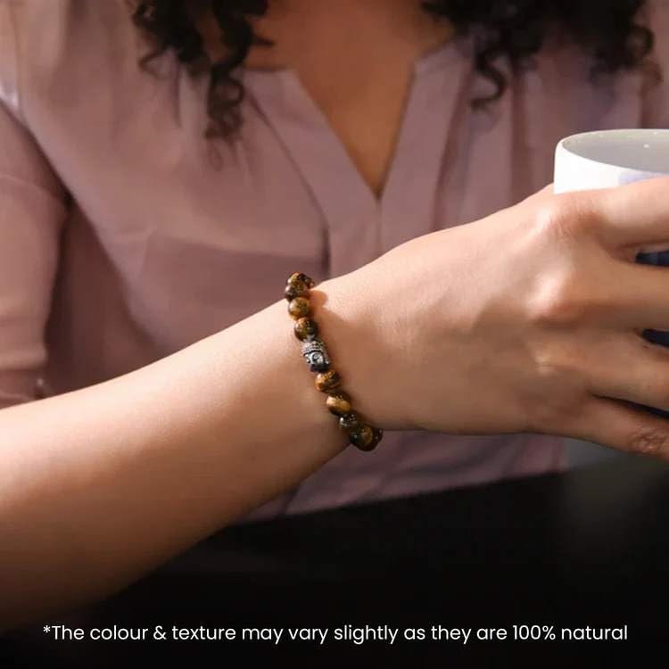 Image of Astrotalk Tiger Eye Bracelet | Healing Crystal for Confidence & Protection | Certificate of Authenticity | Crystal Bracelet for Man & Woman | Gift for Man & Woman
