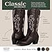 Canyon Trails Cowboy Boots - Traditional Style Cowgirl Comfortable Western Boots for Women & Teen Girls - Brown, 8