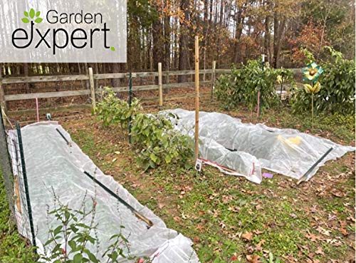 Garden Expert 1.2Oz 8'X15' Plant Cover Freeze Protection & Greenhouse Hoops 10Pcs Bundle #TOP6
