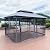 Outdoor Patio Gazebo 10'x13' with Double Roof, Heavy Duty Canopy Party Tent Shelter with Mosquito Nets, Easy Setup Patio Pergola with Steel Frame Strong Legs for Backyard, Garden, Lawn (Grey)
