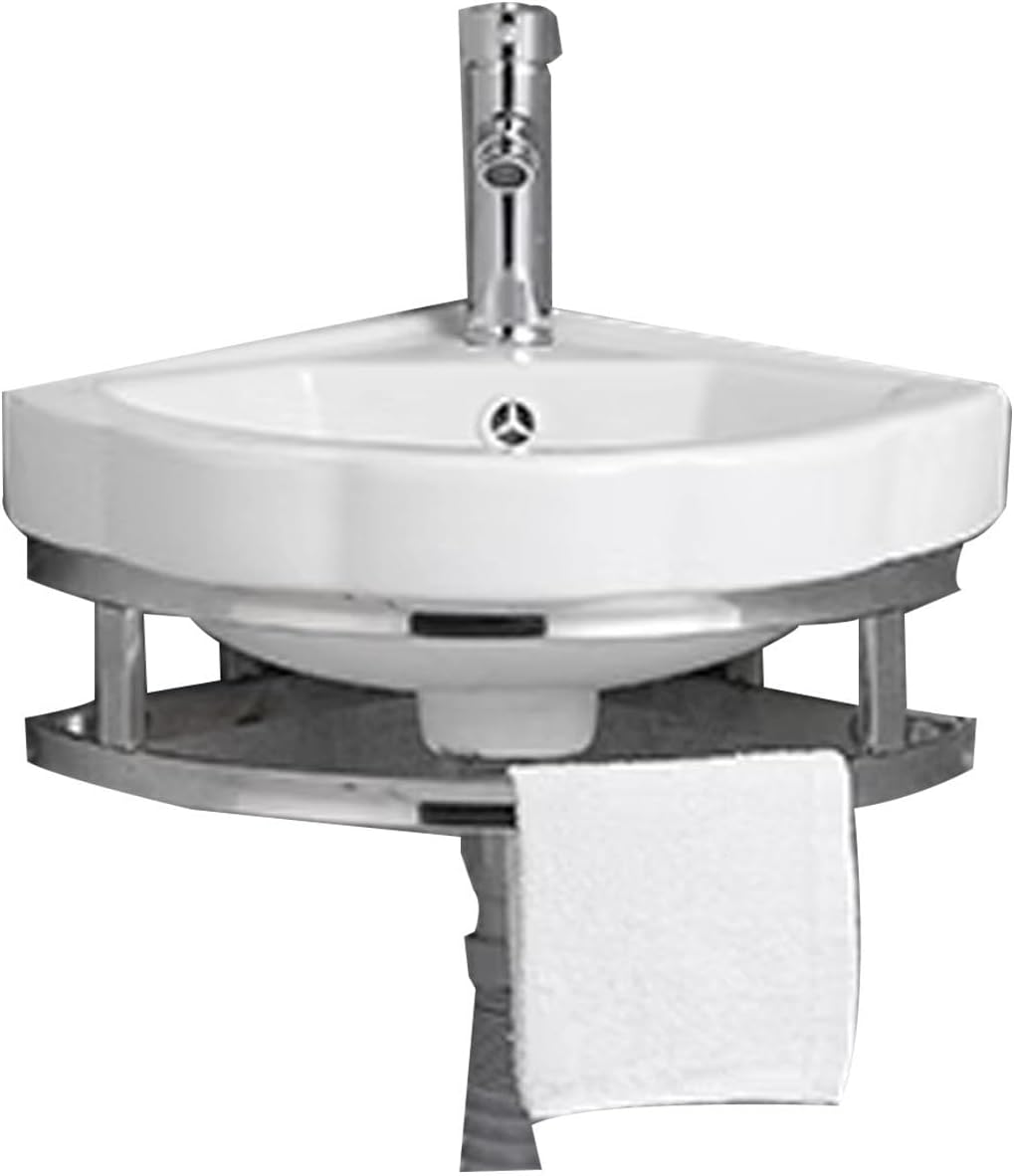 Wall Mounted Bathroom Sink, Small Corner Bathroom Vanity Cabinet,Ceramic Vessel Sink, For Small Space Wall Mounted Cabinet Set Design,for Small Space Basement Small Rv Business Restaurant ( Color : Ho