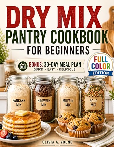 Dry Mix Pantry Cookbook for Beginners: Easy, Budget-Friendly DIY Homemade Recipes to Stock Your Pantry and Shop Only Once a Month. Includes a 30-Day Meal Plan