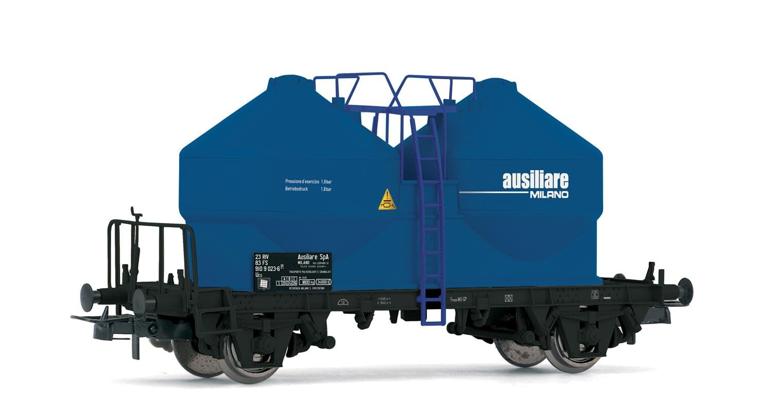 RIVAROSSI HR6573 Ucs Type Silos Car, Auxiliary Milano, Blue Livery