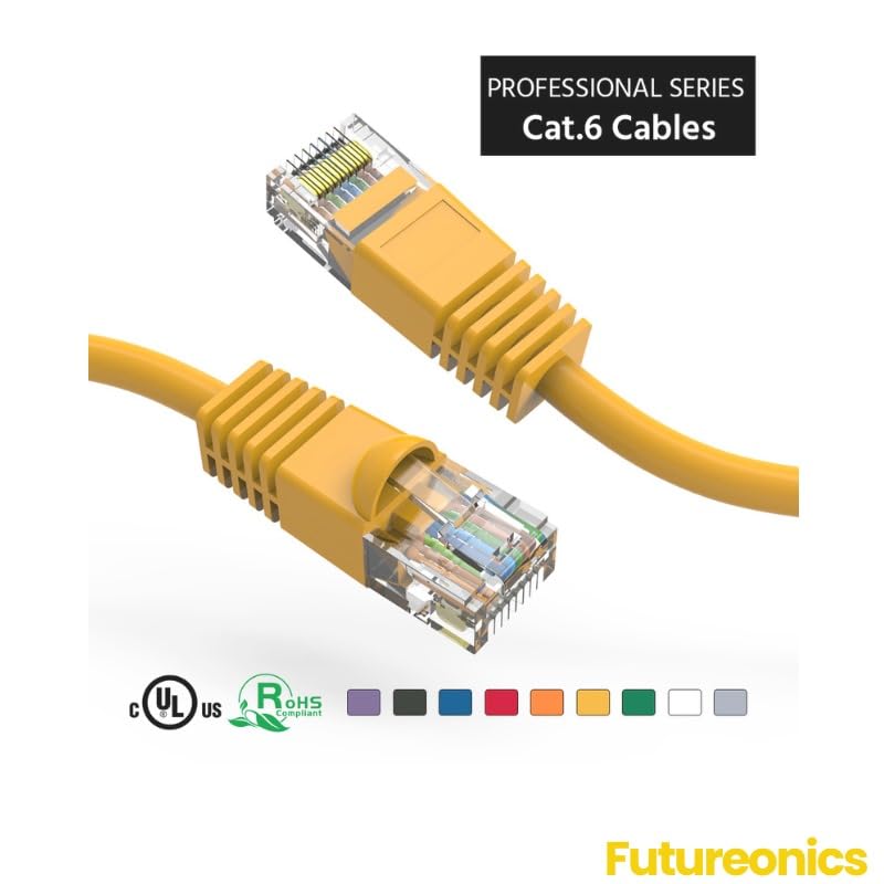 Cable Ethernet Cat 6 125 ft Amarillo Pack 5 miniatura 7