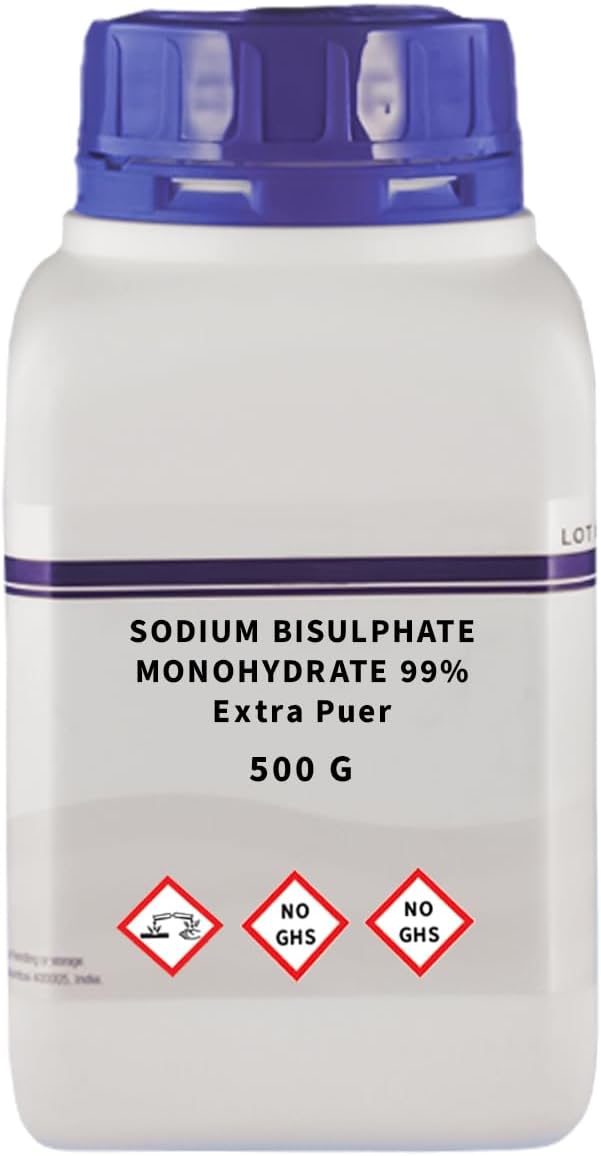 King Mariot Medical Equipments Sodium Bisulphate Monohydrate 99% Extra Pure | 500g | Sodium Bisulfate Monohydrate/Sodium Hydrogen Sulfate | Lab Grade