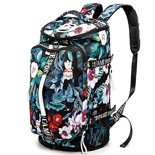 Image of Gym Duffle Bag Backpack,4‑Way Waterproof with Shoe Compartment Travel Hiking Laptop