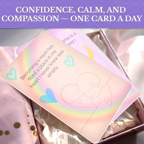 Image of Rethink 95 Affirmation Cards for New Moms - Daily Support Deck for Strength, Grace, Self-Love and Mindful Motherhood - Thoughtful Gift for First-Time and Experienced Moms