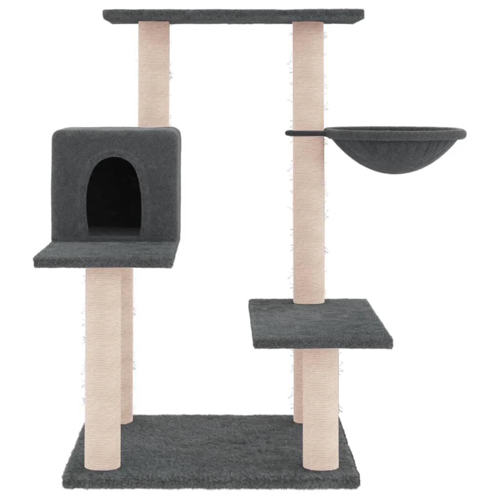 ARKEM Rascador para Gatos con Postes de sisal Gris Oscuro 82,5 cm Rascador para Gatos Alto