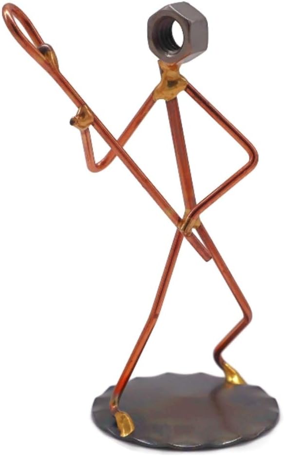 Soccer Nut Collectible Handmade Metal Art Figurine, Desk Accessories, Trophy, Boss Gift, Home Office Décor