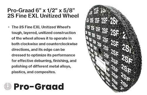 Image of EXL Unitized Wheel, Silicon Carbide, 6 inch Diameter x 1 /2 inch Wide x 5 /8 inch Arbor, 2S Fine | 15831 | (Pack of 1)