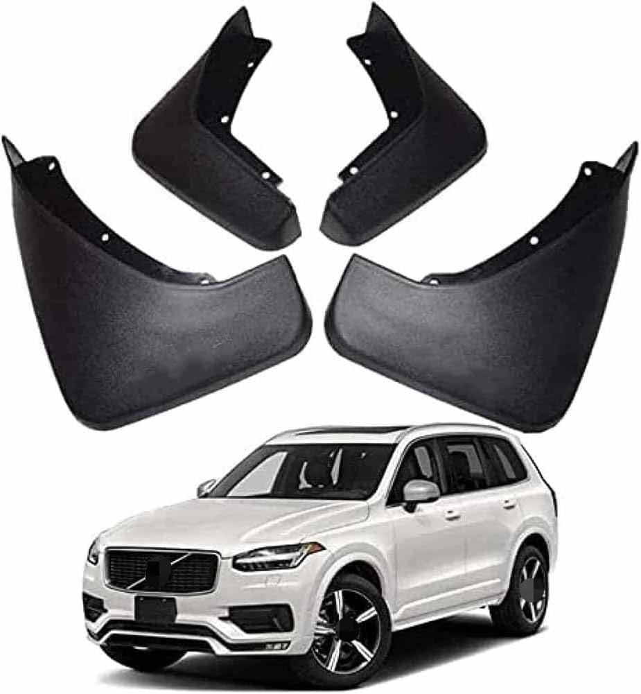 RESKIU 4PCS Mud Flaps for Volvo XC90 R Design 2016-2020, Splashproof No Drill Easy Install Front Rear Wheel Protection Fender Mudflaps All-Weather Splash Guards