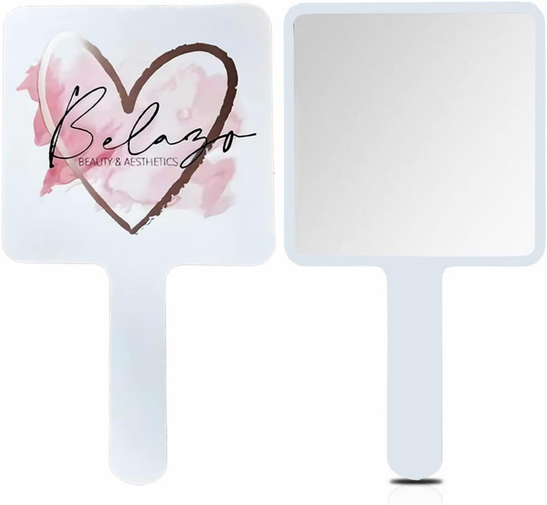 Personalized Bridesmaid Mirror Wedding Handheld Makeup Mirror, Vanity Mirror for Travel Camping Home, Table Mini Mirror with Handle
