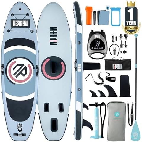 Inflatable Paddle Board with Stable Wing and Durable SUP Accessories, Paddle Board Pump, 20 PSI High Pressure SUP Pump Cover