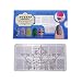 PUEEN Nail Art Stamping Plate - Geo Lover 01 - 125x65mm Unique Nailart Polish Stamping Manicure Image Plates Accessories Kit-BH000556