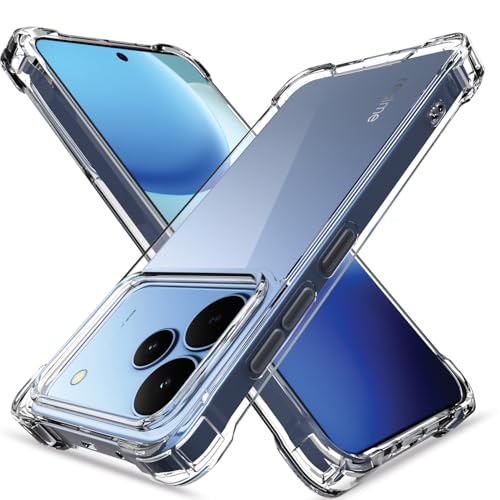 Image of Pikkme Back Cover for Realme P4 5G PC + TPU Clear Transparent Raised Edges Shockproof Protective Phone Bumper Case(Transparent)