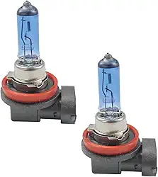 2 peças lâmpadas de halogêneo para carro H8, lâmpadas de xenônio automotivas de farol alto e baixo branco brilhante de 12 V 35 W, acessórios de substituição para a maioria dos carros, SUVs (H8)