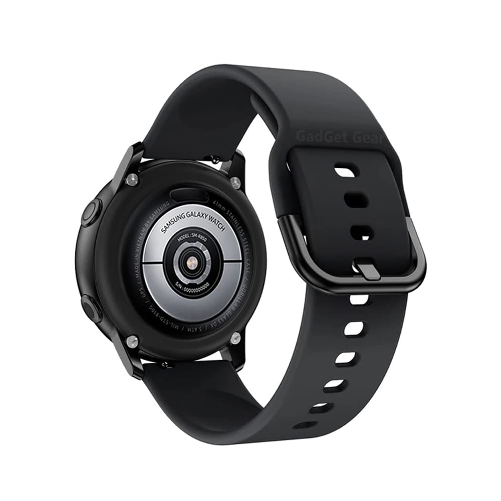 GADGET GEAR 19mm Silicone Watch Strap Replacement Band with Metal Buckle Compatible for Noise Colorfit Pro 2, Boat Storm Smart Watch & Watches with 19mm | 19 MM | Black (B09HCJZ4M7) Amazon Price History, Amazon Price Tracker