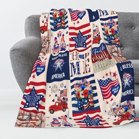 FJTP 4th of July Blanket Cover