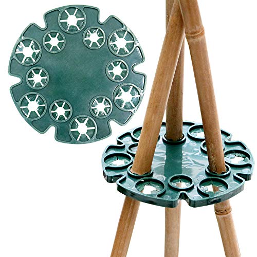 KINGLAKE 5 Stück Plastik Kletterhilfe für Pflanzenstützen, Bambus Rankhilfen Set als Pyramide, Bohnen Ring für Bambusstöcke Rankgerüste