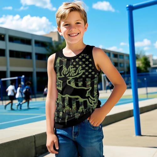 Boys 4th of July Shirt 1-6 Y Kids Patriotic Tank Top Shirts Summer Breathable Athletic Vest Tees Soft Tshirts3