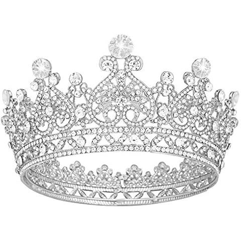 Vofler Crown Silver Tiara for Women Cover